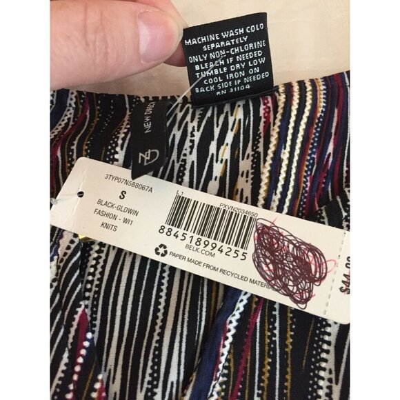 New Directions Boho Tunic Womens S Multicolor Bell Sleeve Festival Artistic Y2K - Picture 12 of 12